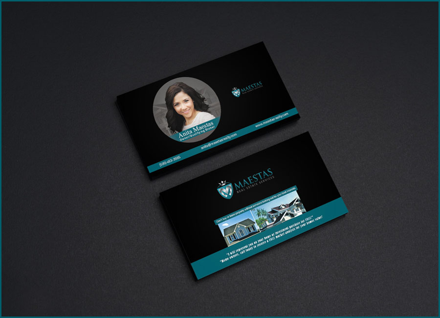 Visitenkarten-Design von Real1 Studios für Maestas Real Estate Services  | Design #12324695