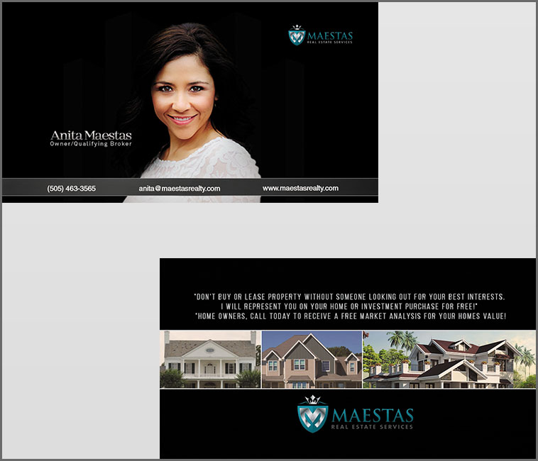 Visitenkarten-Design von Real1 Studios für Maestas Real Estate Services  | Design #12334035