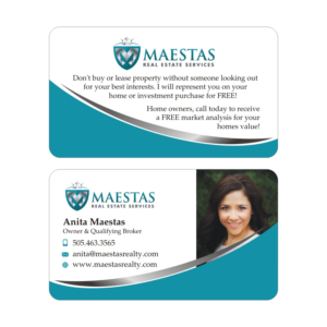 Business Card Design by Sushmaa for Maestas Real Estate Services  | Design: #11970825