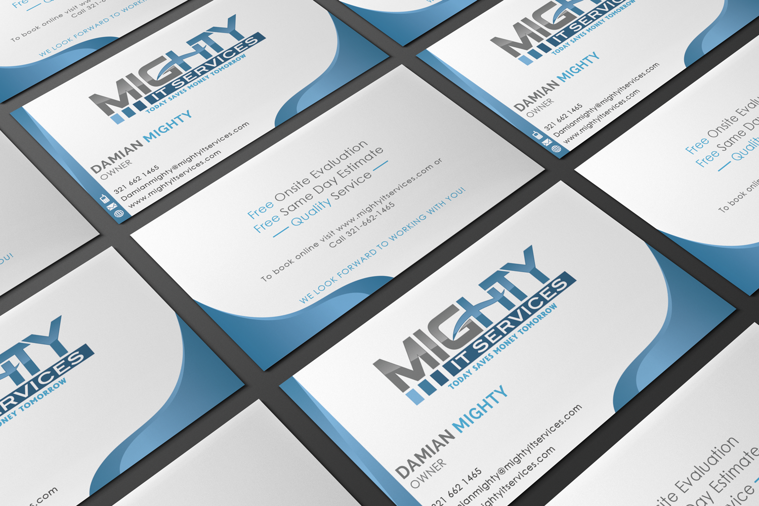 Diseño de Tarjeta de Presentación por Mario para Mighty IT Services | Diseño: #11863552