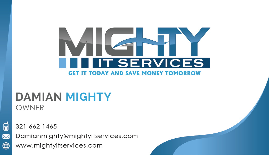 Diseño de Tarjeta de Presentación por Mario para Mighty IT Services | Diseño #11867647
