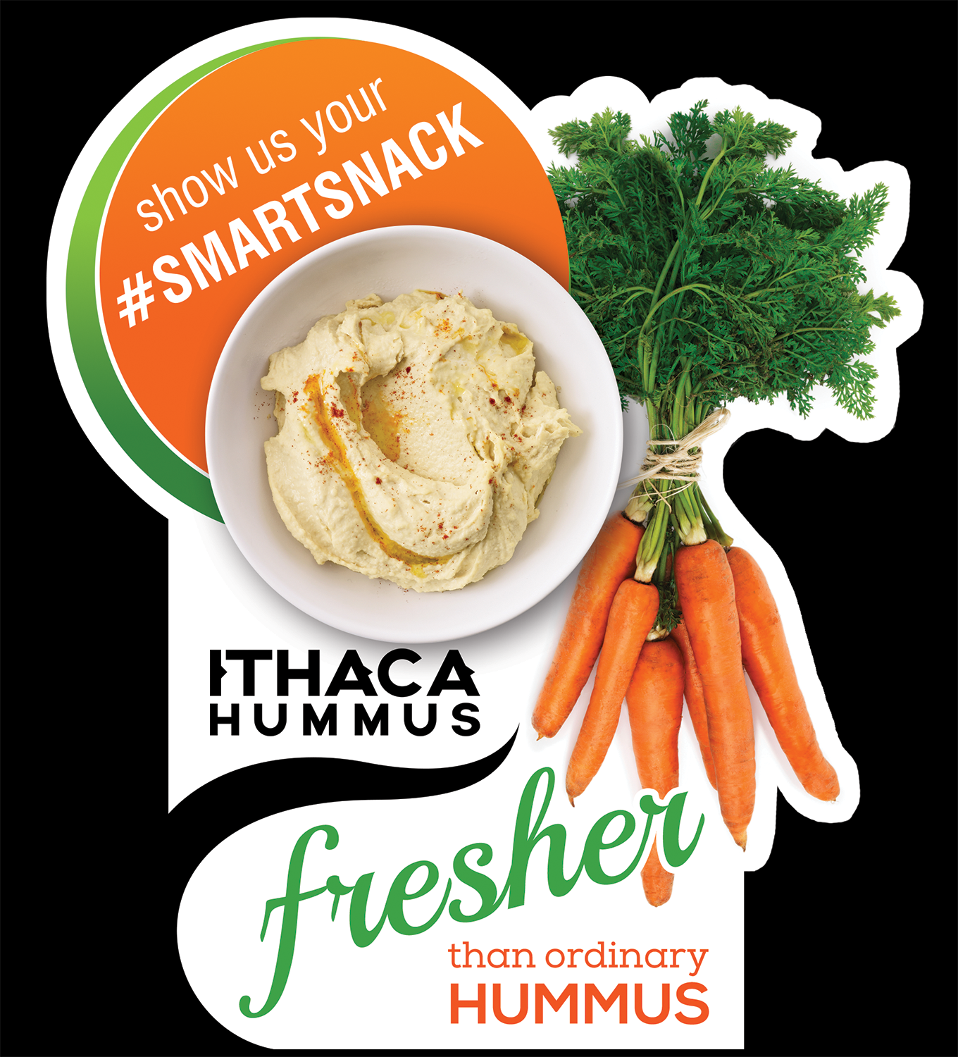Sticker Design by Akshar Shailesh for Ithaca Hummus | Design #11861403