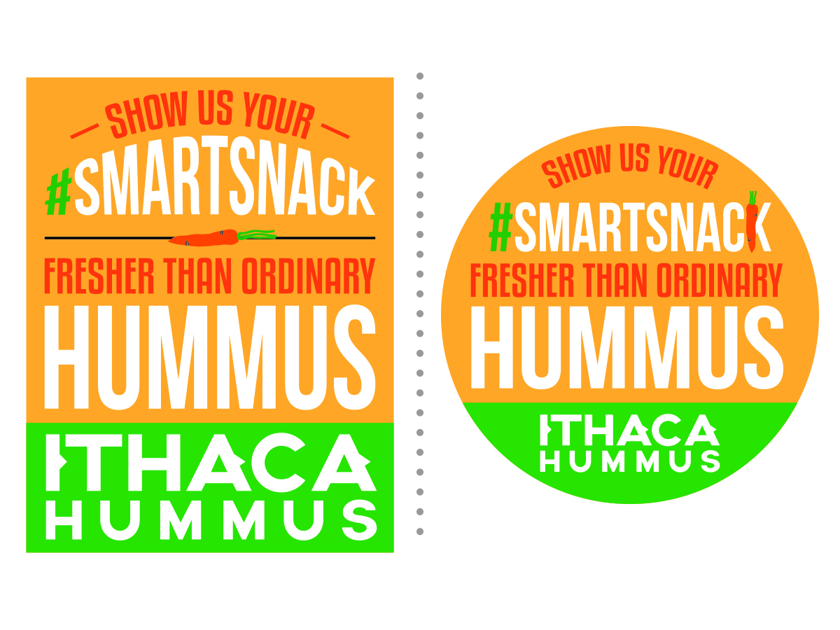 Sticker Design by Red-Tailed Hawkeye for Ithaca Hummus | Design #11857065