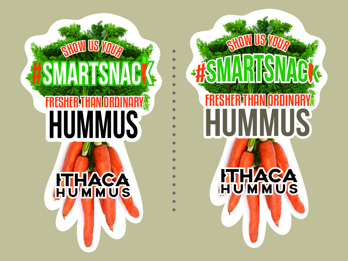 Sticker Design by Red-Tailed Hawkeye for Ithaca Hummus | Design #11863629