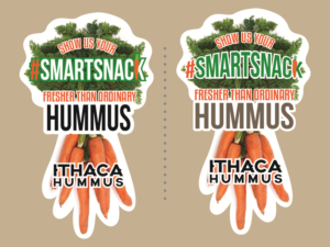 Sticker Design by Red-Tailed Hawkeye for Ithaca Hummus | Design: #11863629
