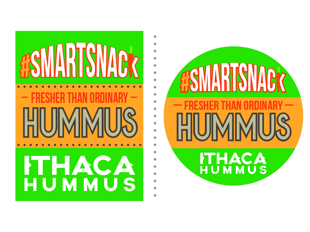 Sticker Design by Red-Tailed Hawkeye for Ithaca Hummus | Design #11874406