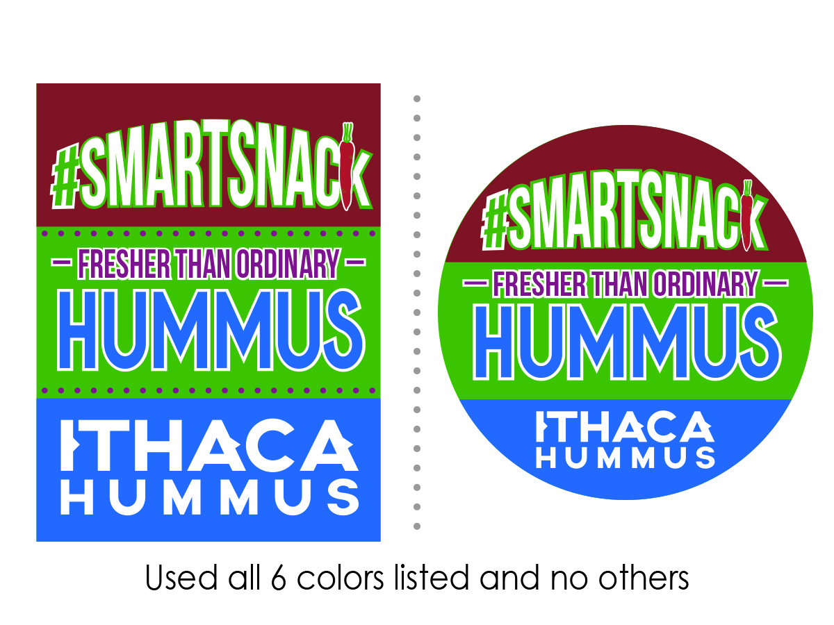 Sticker Design by Red-Tailed Hawkeye for Ithaca Hummus | Design #11881544