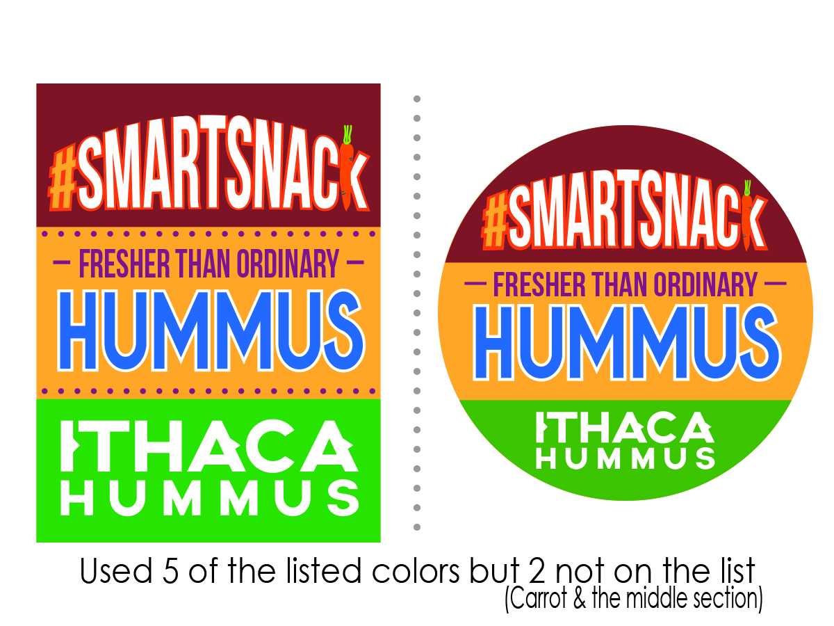 Sticker Design by Red-Tailed Hawkeye for Ithaca Hummus | Design #11881545