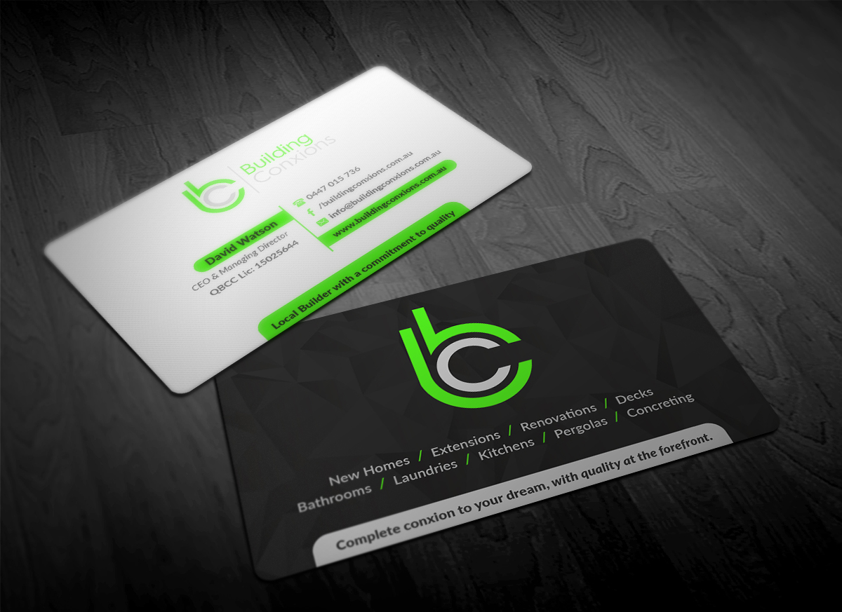 Business Card Design by Pointless Pixels India for Building Conxions | Design #11896306