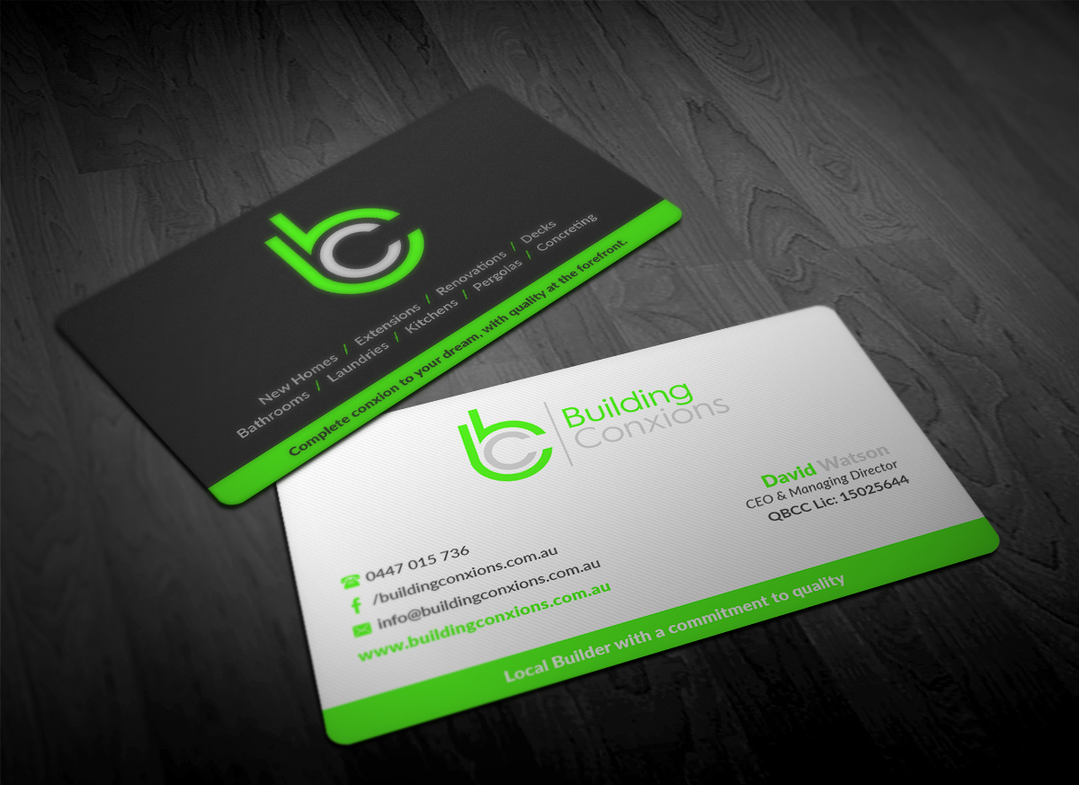 Business Card Design by Pointless Pixels India for Building Conxions | Design #11896308