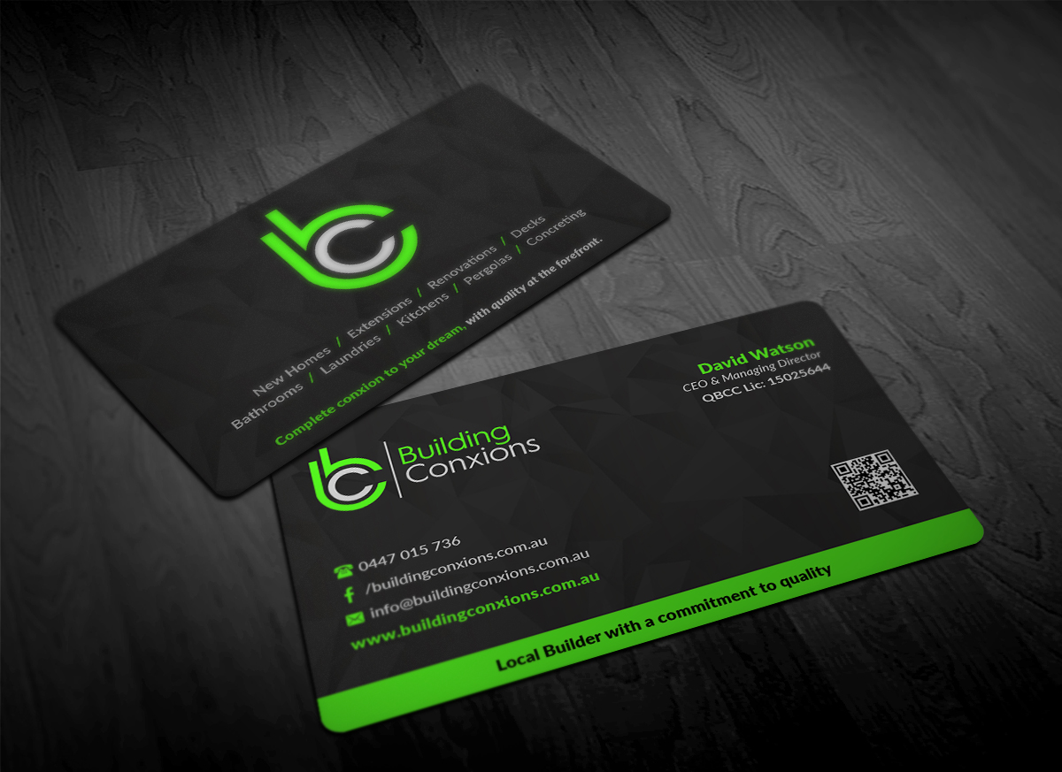 Diseño de Tarjeta de Presentación por Pointless Pixels India para Building Conxions | Diseño #11896331