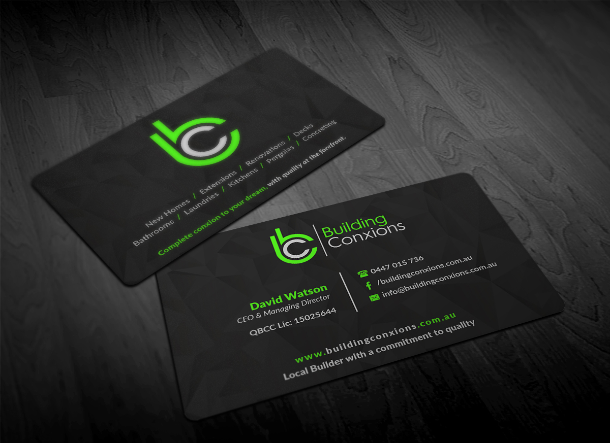 Business Card Design by Pointless Pixels India for Building Conxions | Design #11896339