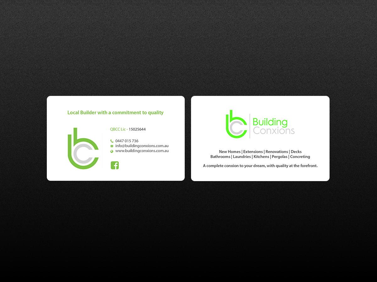 Business Card Design by Creations Box 2015 for Building Conxions | Design #11909575