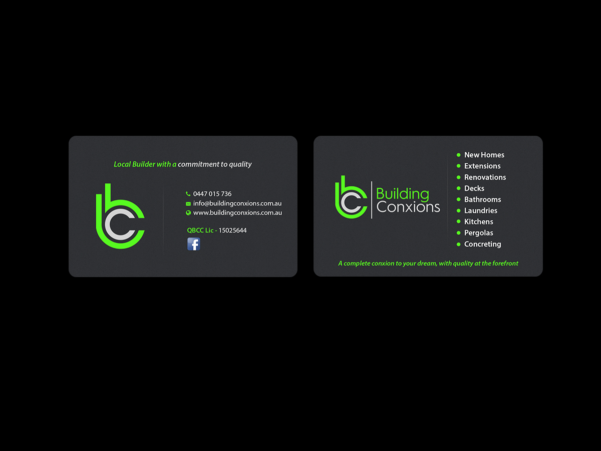 Business Card Design by Creations Box 2015 for Building Conxions | Design #11909630