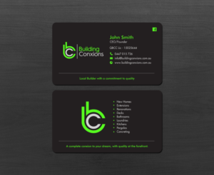 Visitenkarten-Design von chandrayaan.creative für Building Conxions | Design: #11906312