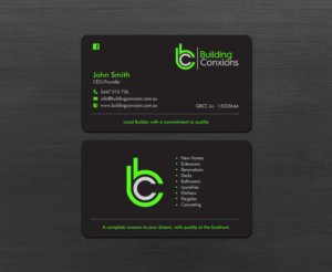 Visitenkarten-Design von chandrayaan.creative für Building Conxions | Design: #11906313