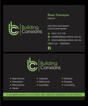 Visitenkarten-Design von Isnah Logo für Building Conxions | Design: #11934657
