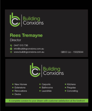 Visitenkarten-Design von Isnah Logo für Building Conxions | Design: #11934659