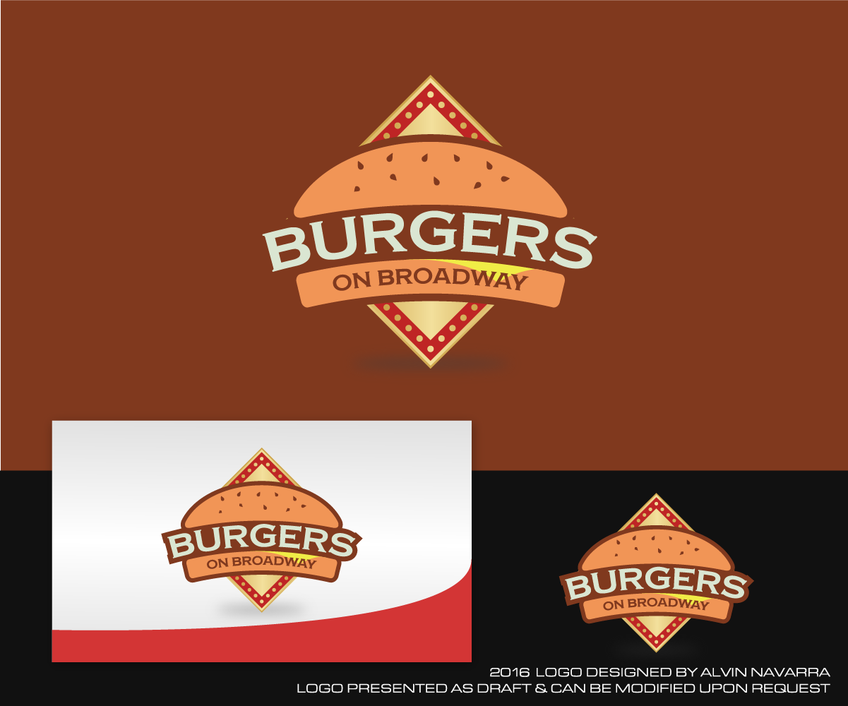 Logo Design by alvinnavarra for Burgers on Broadway | Design #11897155