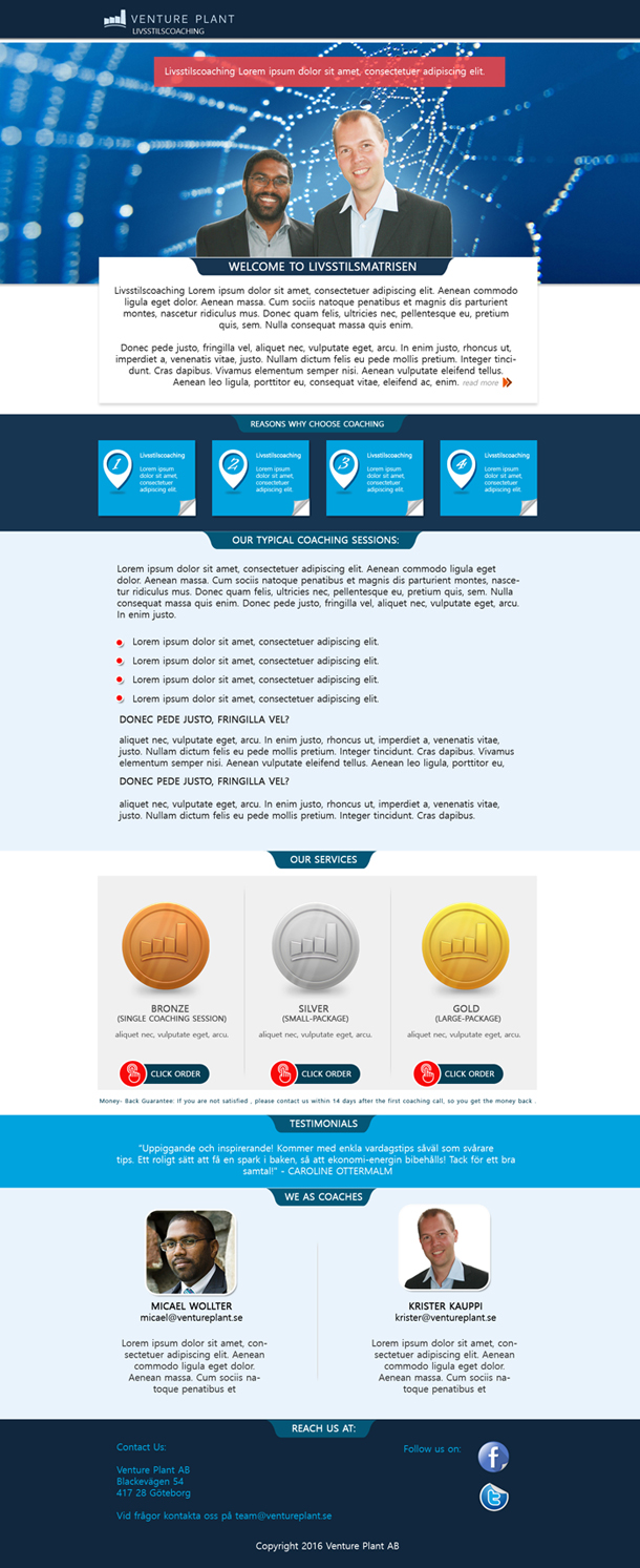 Web Design by Sharmistha for Ventureplant AB | Design #11934983