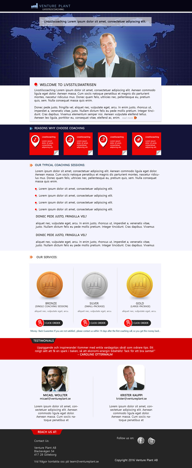Web Design par Sharmistha pour Ventureplant AB | Design #11935490