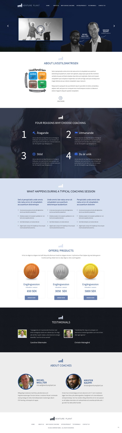 Web Design by pb for Ventureplant AB | Design #11880953