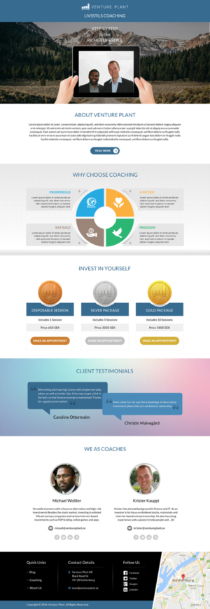 Web Design by Sbss for Ventureplant AB | Design: #11905948