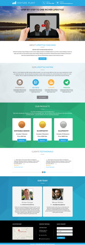 Web Design by Sbss for Ventureplant AB | Design: #11905949