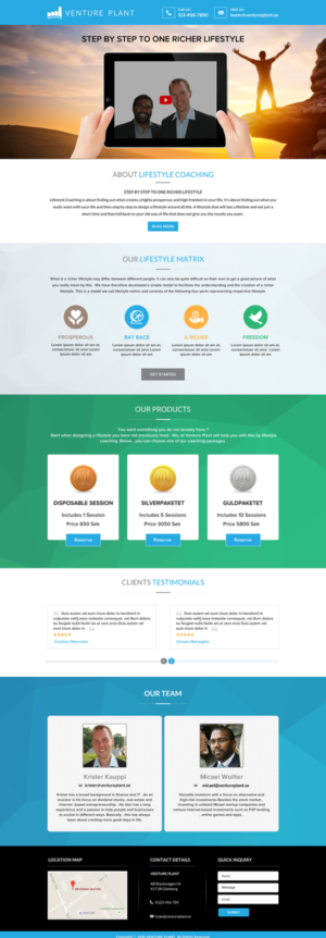 Web Design by Sbss for Ventureplant AB | Design: #11905953