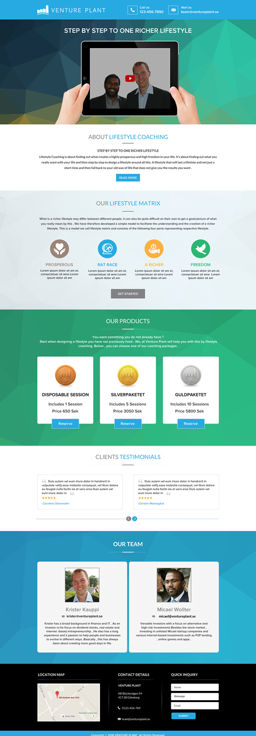 Web Design by Sbss for Ventureplant AB | Design #11905954