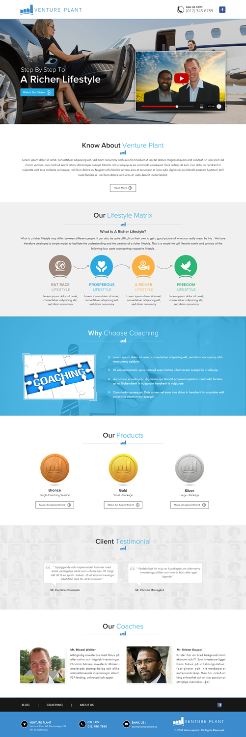 Web Design par Sbss pour Ventureplant AB | Design #11931924