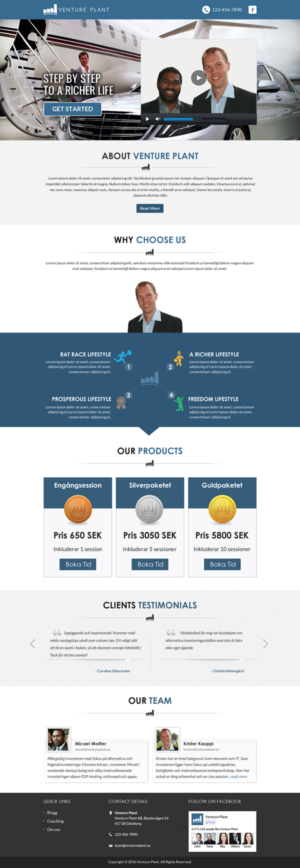 Web Design by Sbss for Ventureplant AB | Design: #11931935