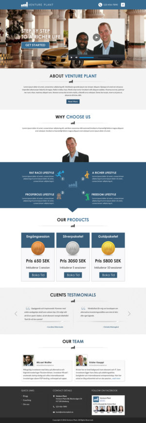 Web Design by Sbss for Ventureplant AB | Design: #11931936