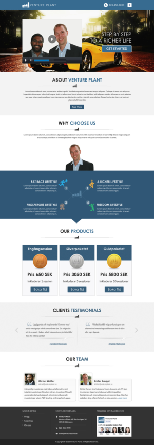 Web Design by Sbss for Ventureplant AB | Design: #11931937