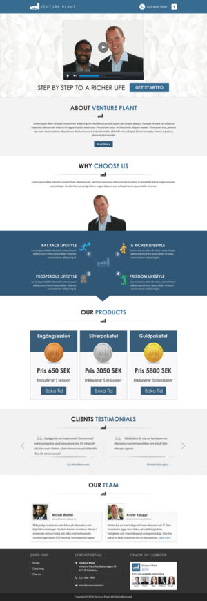 Web Design by Sbss for Ventureplant AB | Design: #11931938