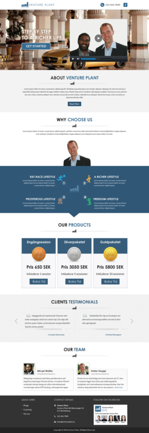 Web Design by Sbss for Ventureplant AB | Design: #11931960