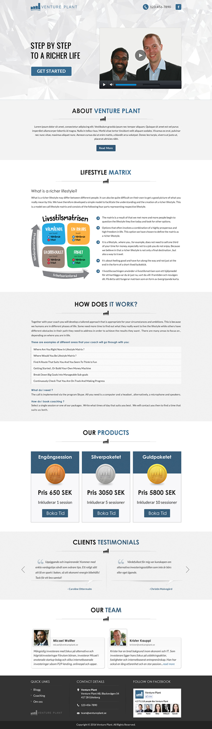 Web Design by Sbss for Ventureplant AB | Design #11951361