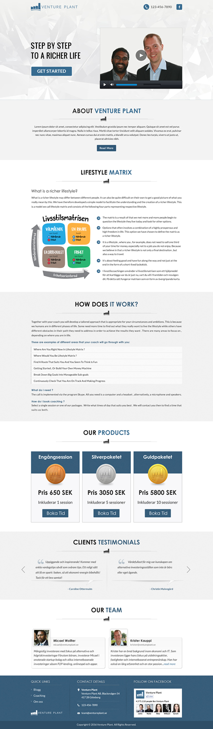 Web Design by Sbss for Ventureplant AB | Design #11951362