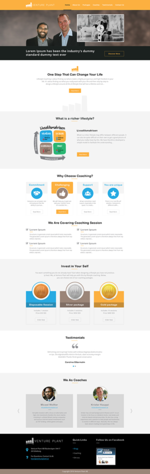 Web Design by Ved Web Services for Ventureplant AB | Design: #11889202