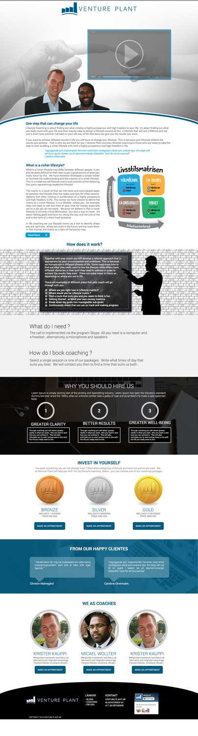 Web-Design von eMARK für Ventureplant AB | Design #11910381