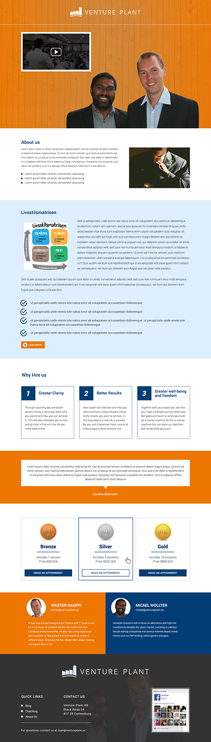 Web-Design von eMARK für Ventureplant AB | Design #11910383