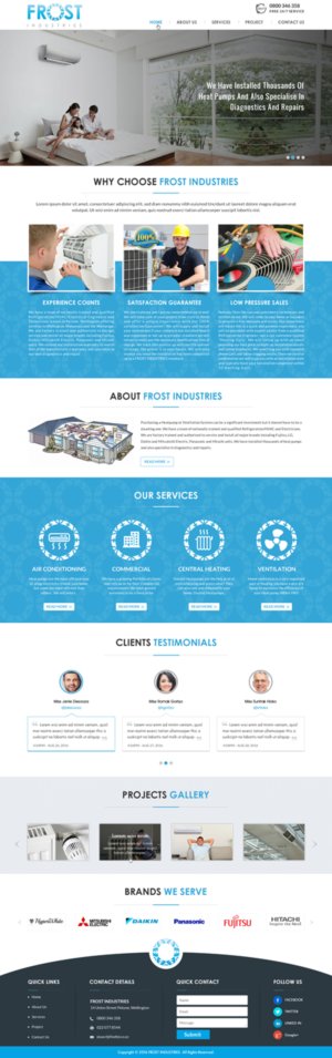 Edgey, Modern Air Conditioning Website | Wordpress Design by Sbss