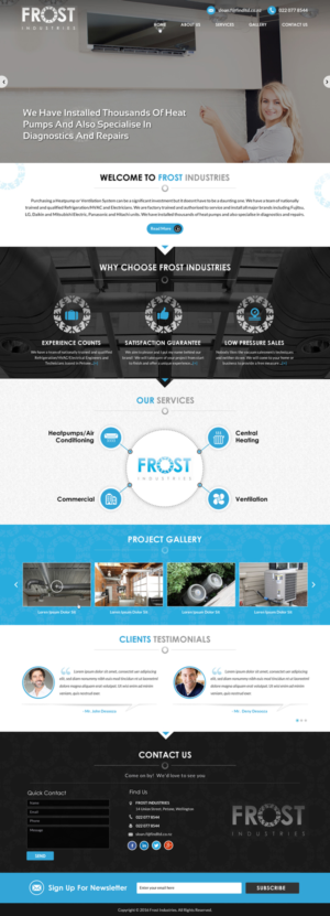 Edgey, Modern Air Conditioning Website | Wordpress Design by Sbss