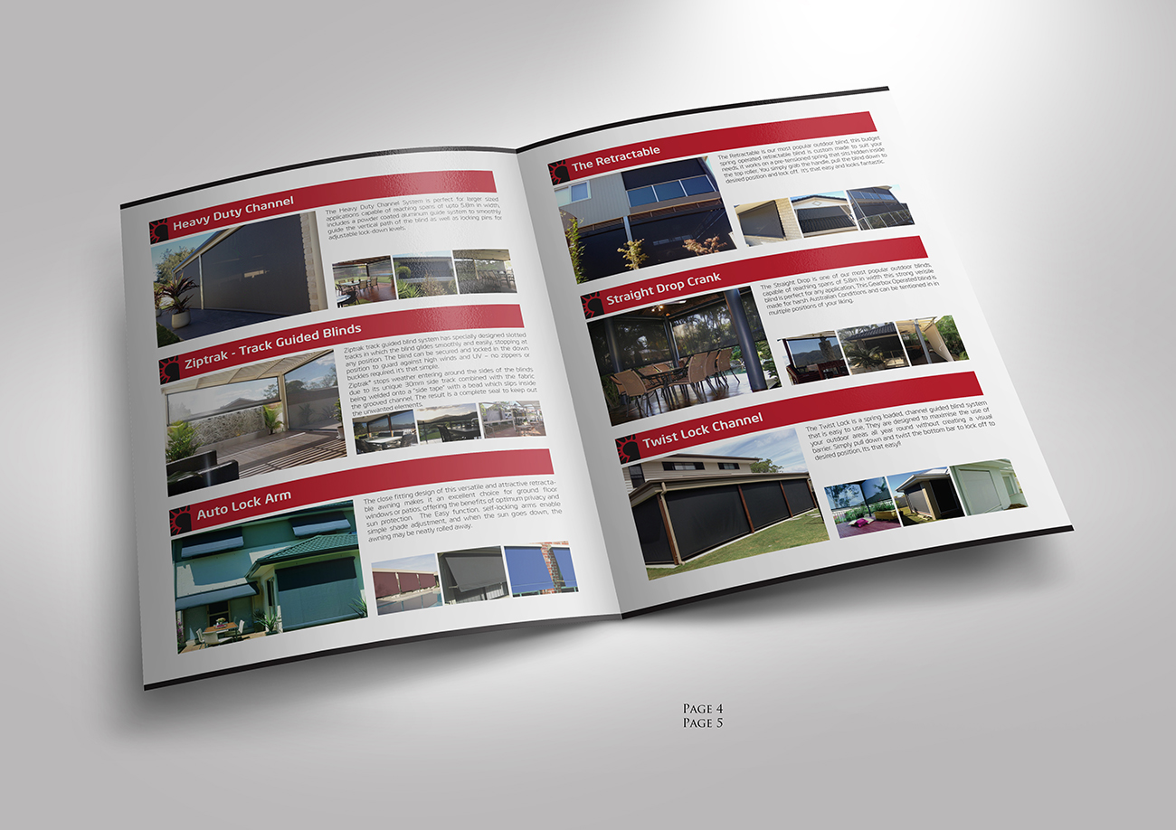 Brochure Design by BrandWar for Ozrite - Awnings & Outdoor Blinds | Design #2373969