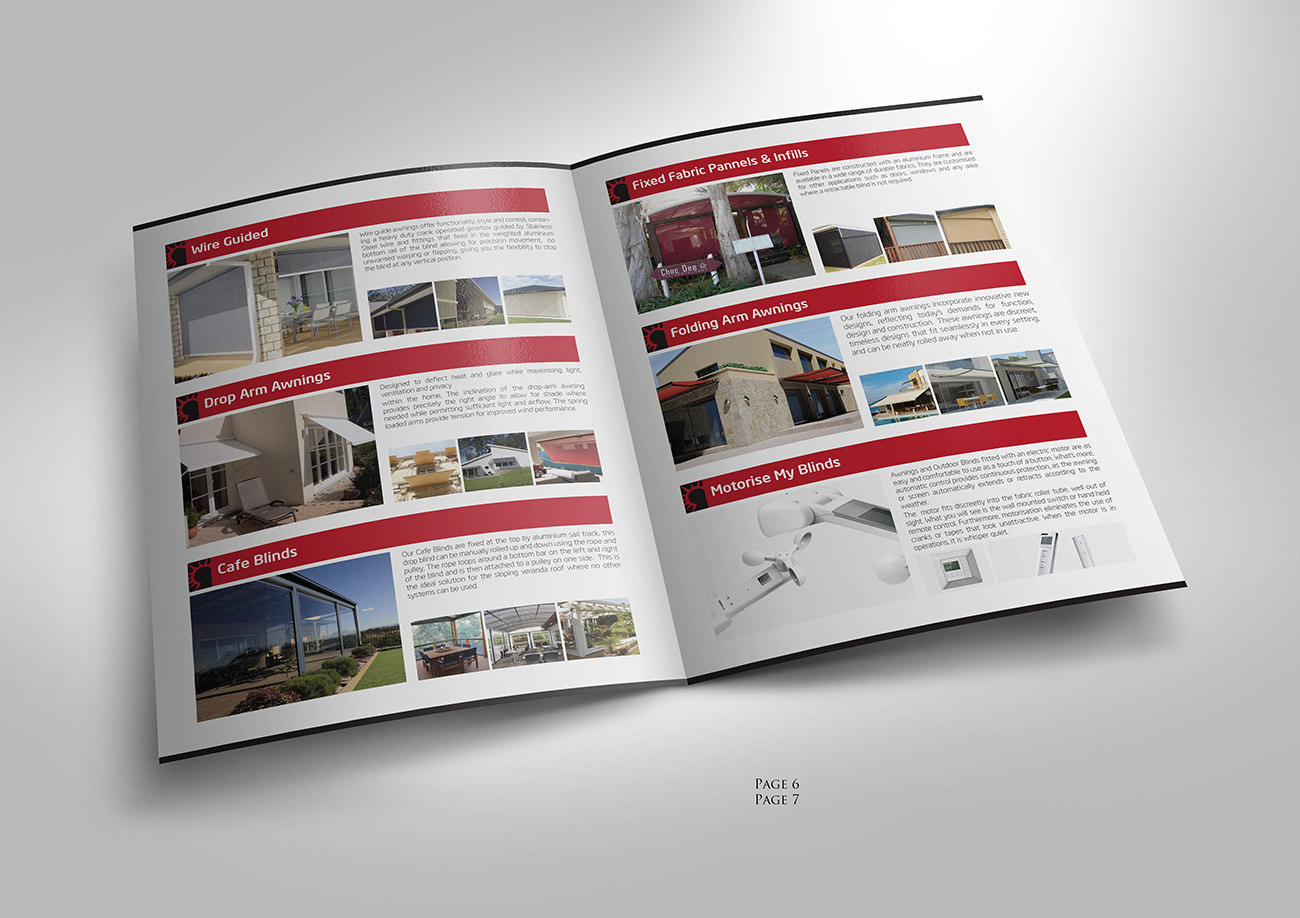 Brochure Design by BrandWar for Ozrite - Awnings & Outdoor Blinds | Design #2373985