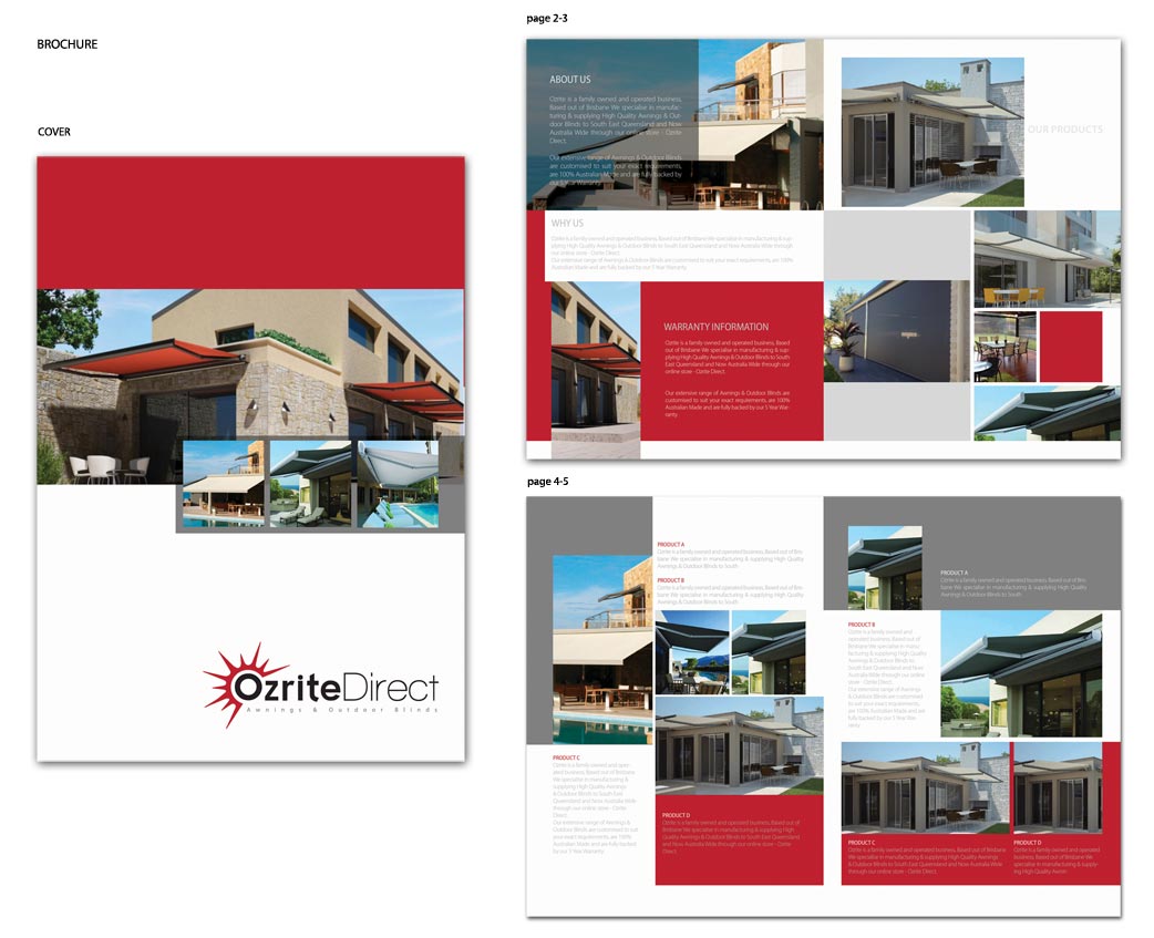 Design de Brochure par san011 pour Ozrite - Awnings & Outdoor Blinds | Design #2362716