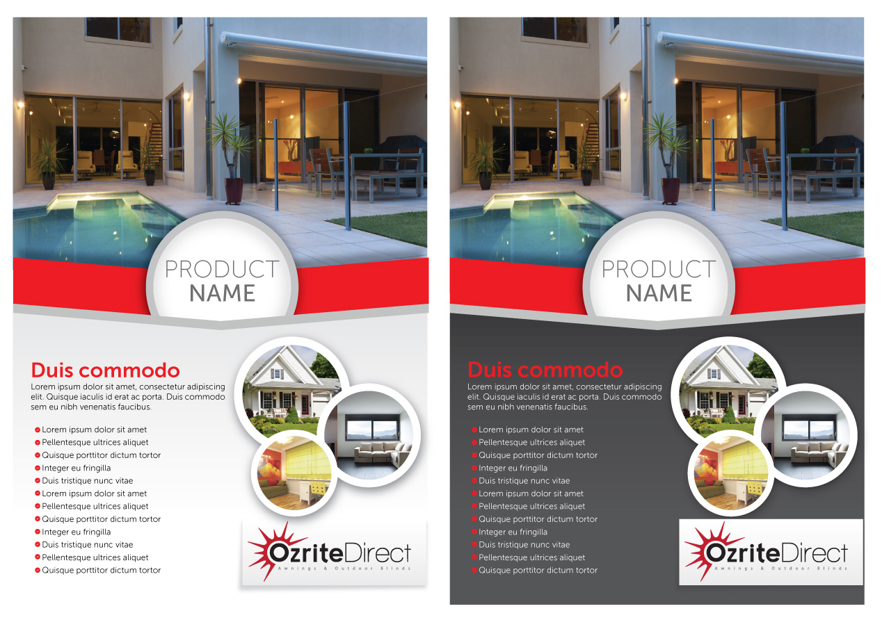 Design de Brochure par JCR pour Ozrite - Awnings & Outdoor Blinds | Design #2363799