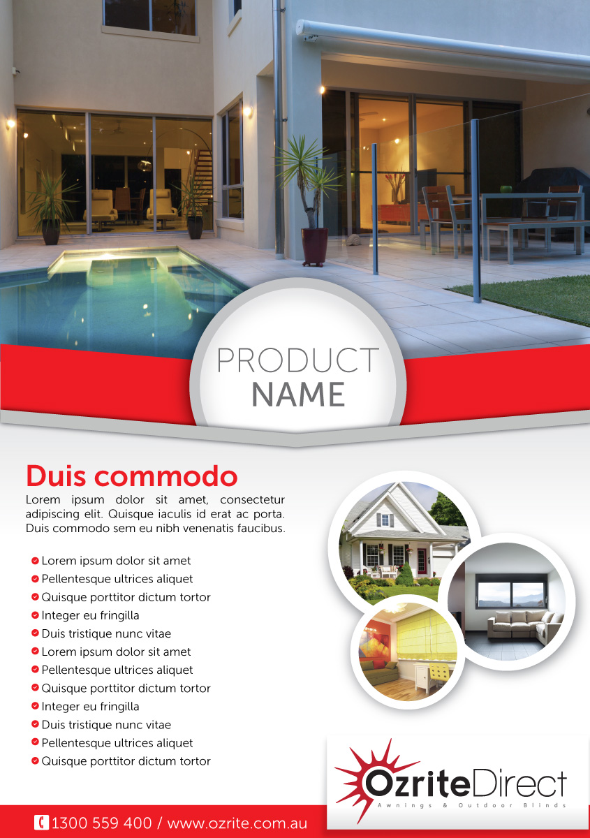 Brochure Design by JCR for Ozrite - Awnings & Outdoor Blinds | Design #2368118