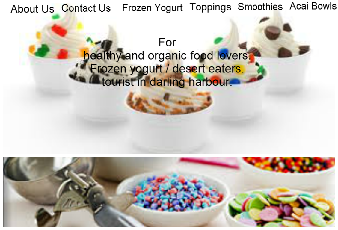 Web-Design von yusra für Yoforia Frozen Yogurt | Design #2371198