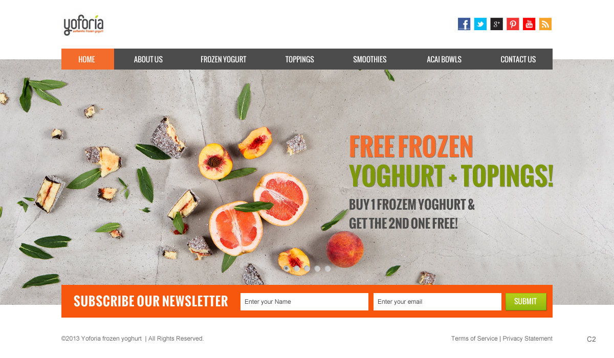 Web-Design von pb für Yoforia Frozen Yogurt | Design #2364404